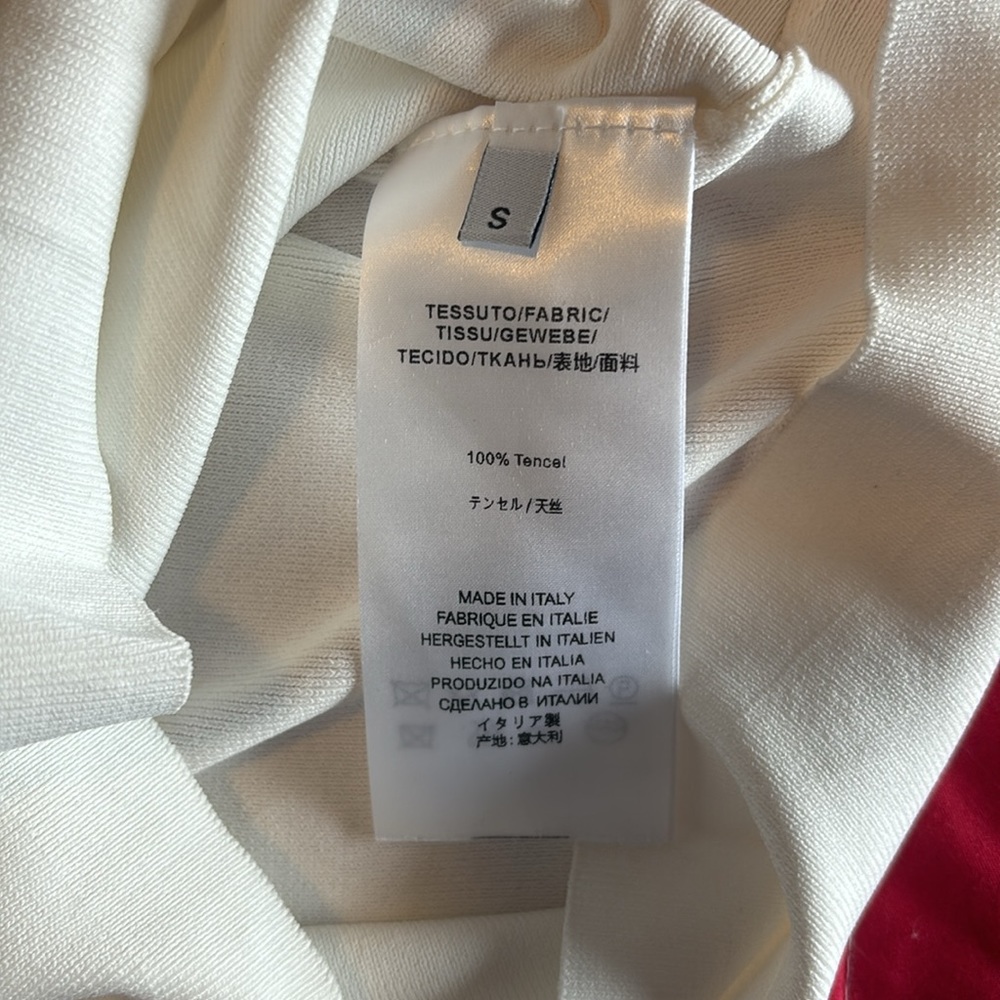 Jil Sander White Tank Top with Black Logo Strap - Picture 3 of 3